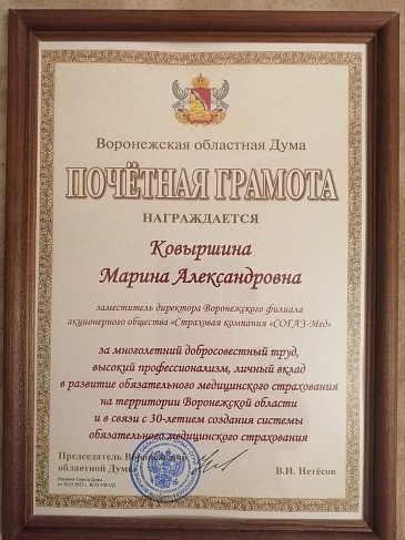 Воронежский филиал «СОГАЗ-Мед» принял участие в праздновании 30-летнего юбилея системы ОМС Воронежской области , новости, пресс-релизы, статьи, «СОГАЗ-Мед», омс