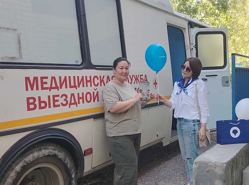 Страховые представители Калмыцкого филиала приняли участие в акции «Будь здоров!», новости, пресс-релизы, статьи, «СОГАЗ-Мед», омс